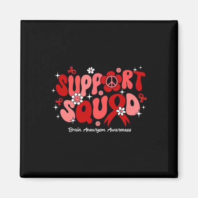 Support Squad Brain Aneurysm Awareness Magnet (Framsidan)