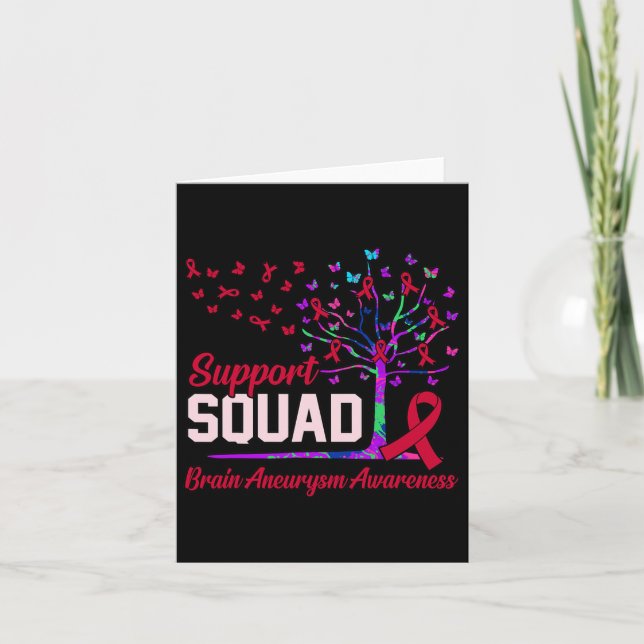 Support Squad Brain Aneurysm Awareness Månadsstöd Kort (Framsida)