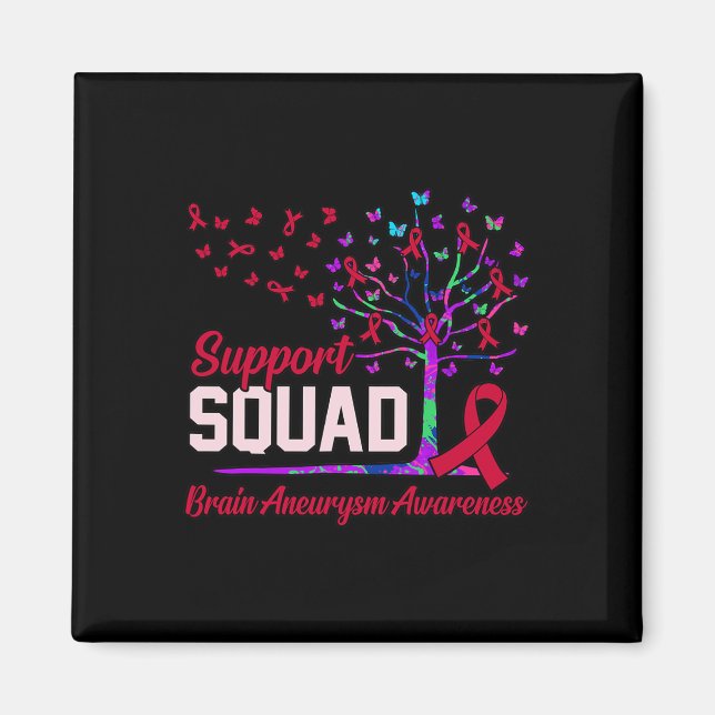 Support Squad Brain Aneurysm Awareness Månadsstöd Magnet (Framsidan)