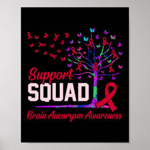 Support Squad Brain Aneurysm Awareness Månadsstöd Poster