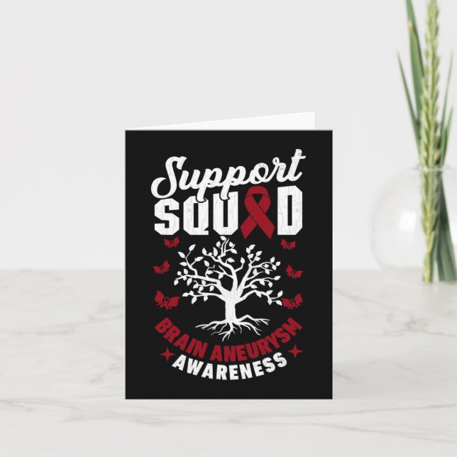 Support Squad Brain Aneurysm Awareness Support Gra Kort (Framsida)