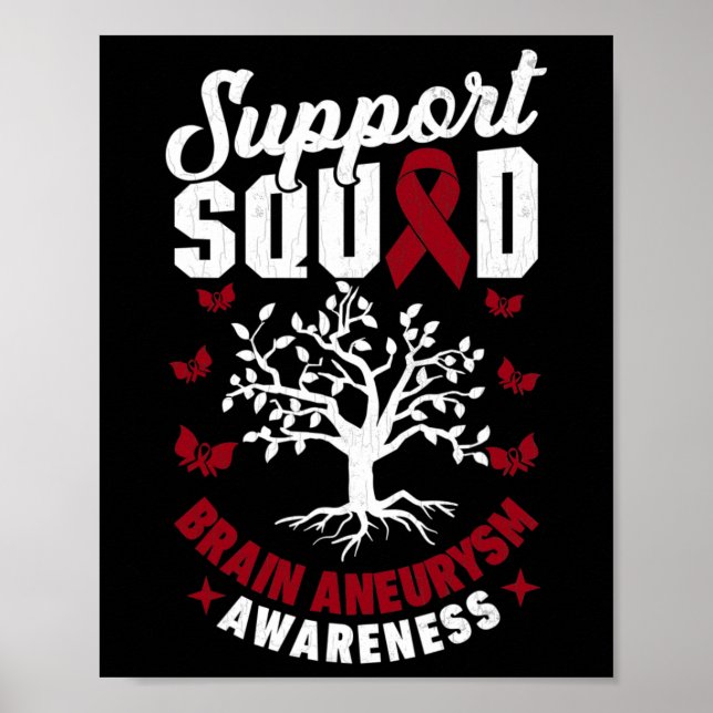 Support Squad Brain Aneurysm Awareness Support Gra Poster (Framsidan)