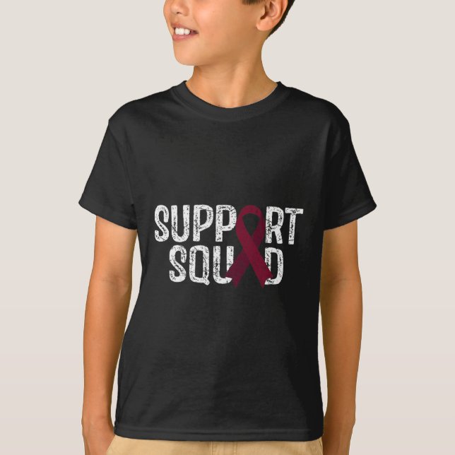 Support Squad Brain Aneurysm Awareness T Shirt (Framsida)