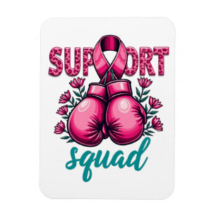 Support Squad Breast Canceness Awareness Handbox Magnet