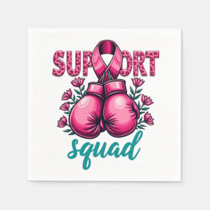Support Squad Breast Canceness Awareness Handbox Pappersservett
