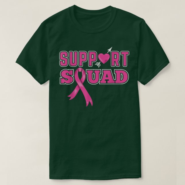Support Squad Breast Cancer Awareness 2656 T Shirt (Design framsida)