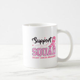 Support Squad Breast Cancer Awareness Coquette Pin Kaffemugg
