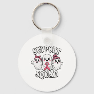 Support Squad Breast Cancer Awareness Cute Spöken Nyckelring