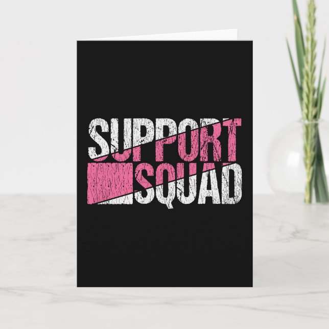 Support Squad Breast Cancer Awareness Family Kort (Framsida)