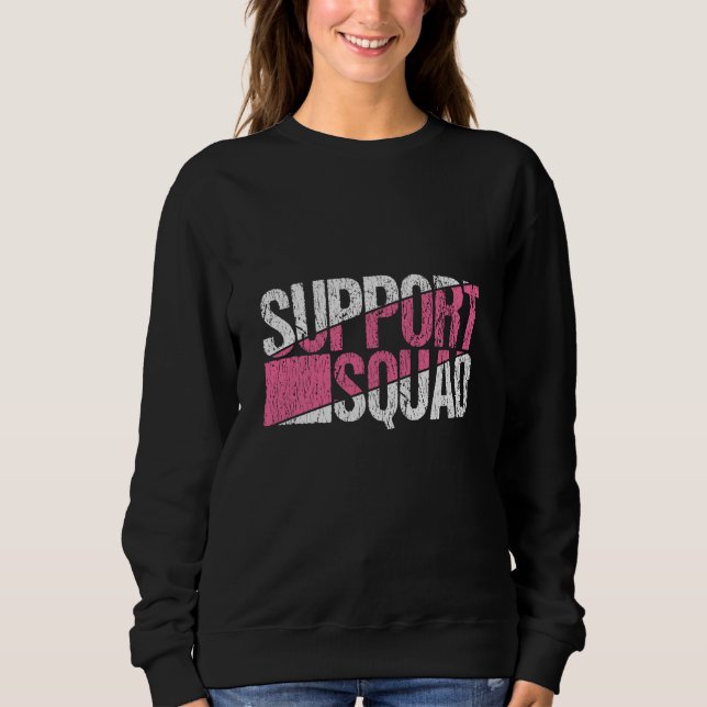 Support Squad Breast Cancer Awareness Family T Shirt (Framsida)