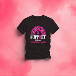 Support Squad Breast Cancer Awareness Leopard Pink T Shirt