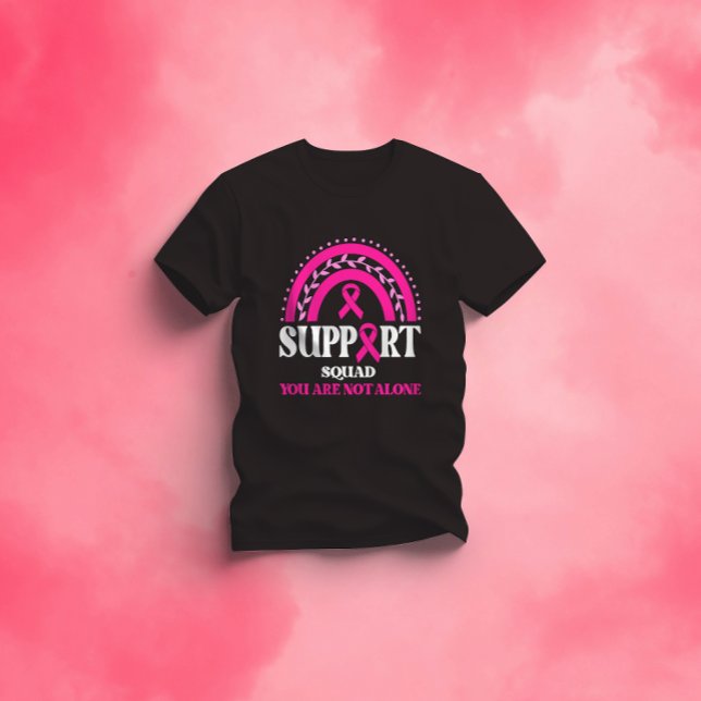 Support Squad Breast Cancer Awareness Leopard Pink T Shirt (Skapare uppladdad)