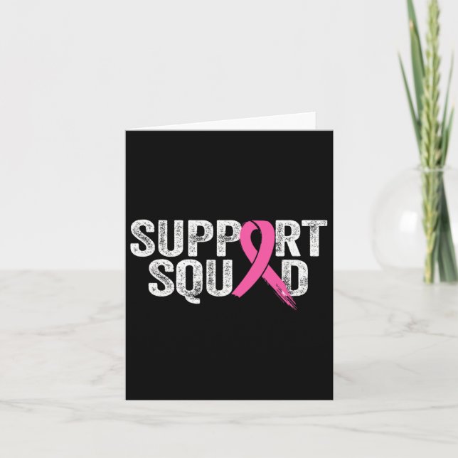 Support Squad Breast Cancer Awareness Month Rosa W Kort (Framsida)