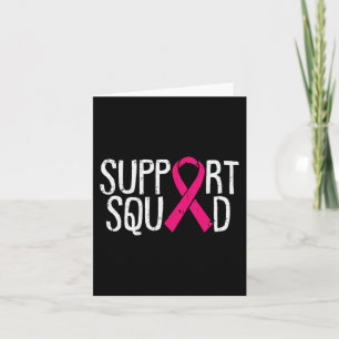 Support Squad Breast Cancer Awareness Ribbon Fight Kort