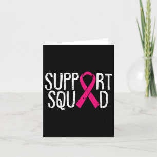 Support Squad Breast Cancer Awareness Ribbon Fight Kort