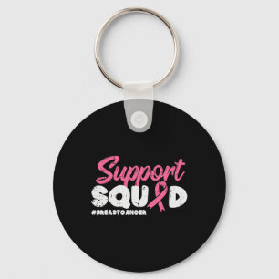 Support Squad Breast Cancer Awareness Ribbon Manar Nyckelring