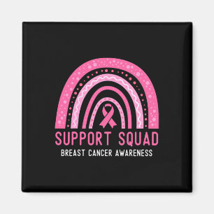 Support Squad Breast Cancer Awareness Ribbon Rosa Magnet