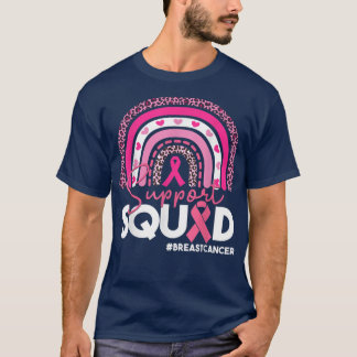 Support Squad Breast Cancer Awareness Ribbon Rosa T Shirt