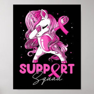 Support Squad Breast Cancer Awareness Rosa Dabbing Poster