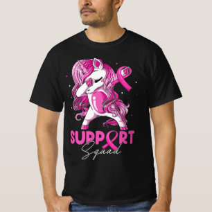 Support Squad Breast Cancer Awareness Rosa Dabbing T Shirt