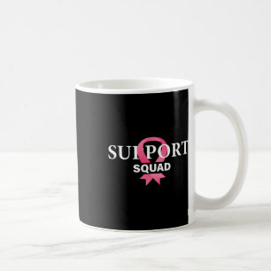 Support Squad Breast Cancer Awareness Rosa Ribbon Kaffemugg