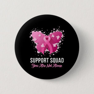 Support Squad Breast Cancer Awareness Rosa Ribbon Knapp