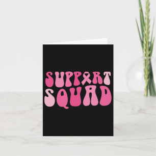 Support Squad Breast Cancer Awareness Rosa Ribbon Kort