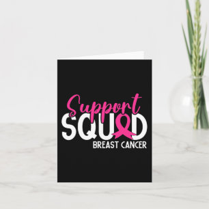 Support Squad Breast Cancer Awareness Rosa Ribbon Kort