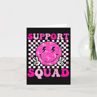 Support Squad Breast Cancer Awareness Rosa Ribbon Kort
