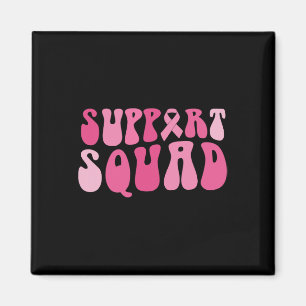 Support Squad Breast Cancer Awareness Rosa Ribbon Magnet