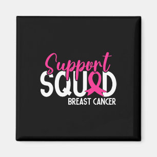 Support Squad Breast Cancer Awareness Rosa Ribbon Magnet