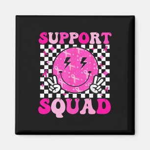 Support Squad Breast Cancer Awareness Rosa Ribbon Magnet