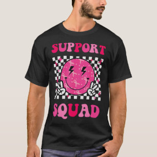 Support Squad Breast Cancer Awareness Rosa Ribbon T Shirt