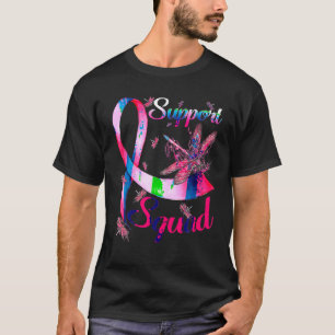 Support Squad Breast Cancer Awareness Rosa Ribbon T Shirt