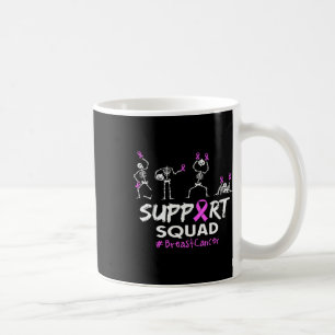 Support Squad Breast Cancer Awareness Skeleton Hal Kaffemugg