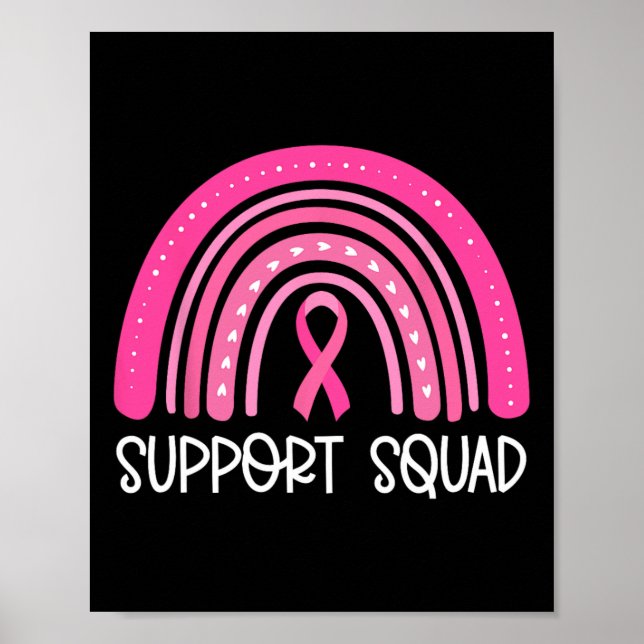 Support Squad Breast Cancer Awareness Survivor Pin Poster (Framsidan)