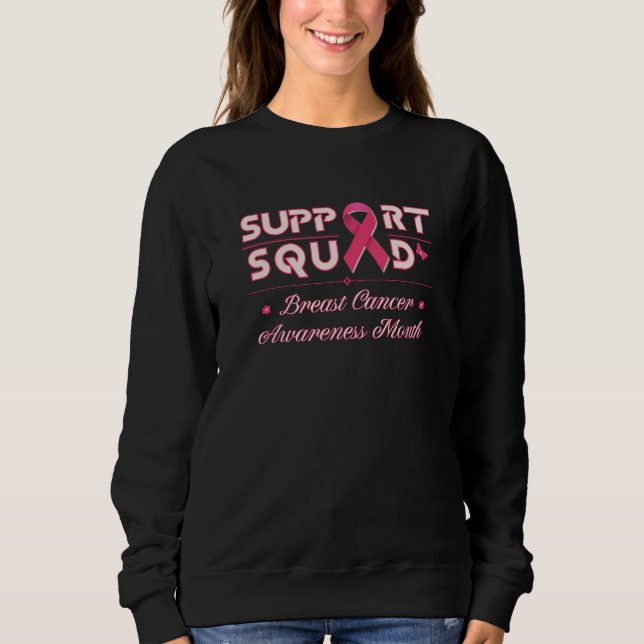 Support Squad Breast Cancer Awareness T-shirt (Framsida)