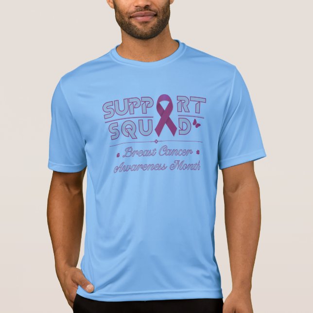 Support Squad Breast Cancer Awareness T-shirt (Framsida)