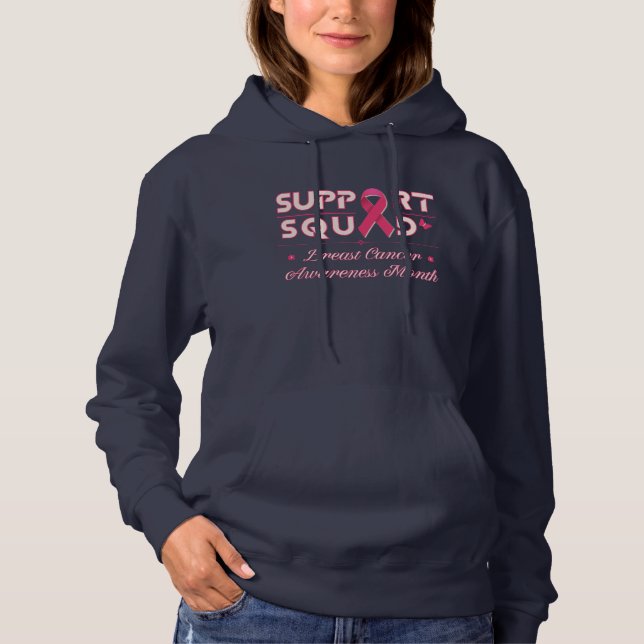 Support Squad Breast Cancer Awareness T-shirt (Framsida)