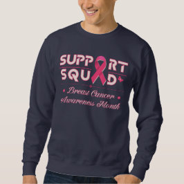 Support Squad Breast Cancer Awareness T-shirt Lång Ärmad Tröja