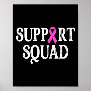 Support Squad Breast Cancer - Breast Cancer Awaren Poster