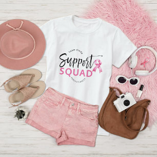 Support Squad Breast Cancer Pink Ribbon T Shirt