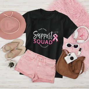 Support Squad Breast Cancer Pink Ribbon T Shirt
