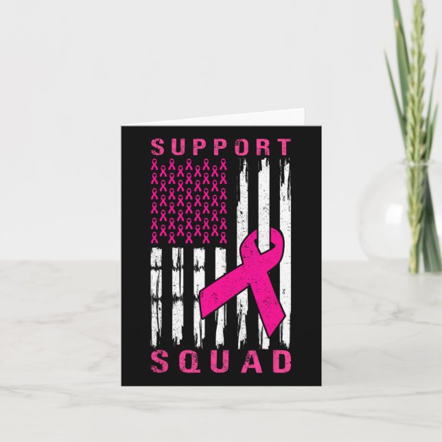 Support Squad Breast Cancer - Rosa Support Squad 1 Kort (Framsida)