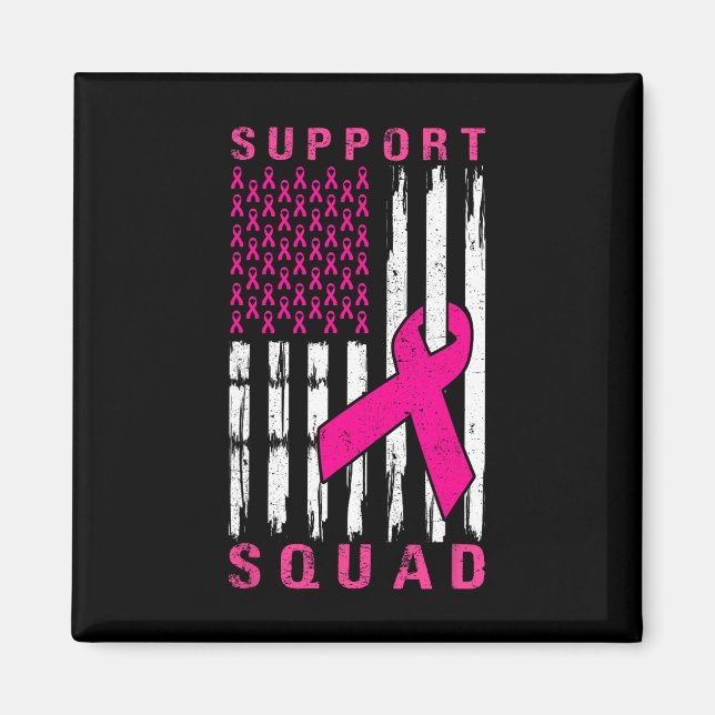 Support Squad Breast Cancer - Rosa Support Squad 1 Magnet (Framsidan)