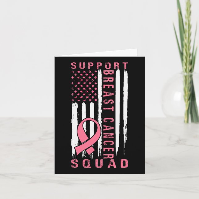 Support Squad Breast Cancer - Rosa Support Squad Kort (Framsida)