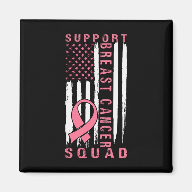 Support Squad Breast Cancer - Rosa Support Squad Magnet (Framsidan)