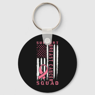 Support Squad Breast Cancer - Rosa Support Squad Nyckelring