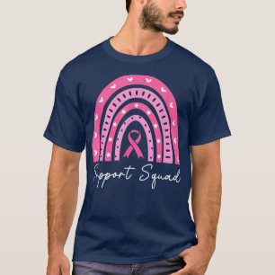 Support Squad Breast Cancer Supporter Rosa Rainbow T Shirt