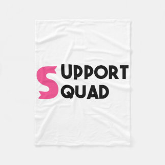 Support Squad Breast Cancer Warrior Survivor Rosa Fleecefilt